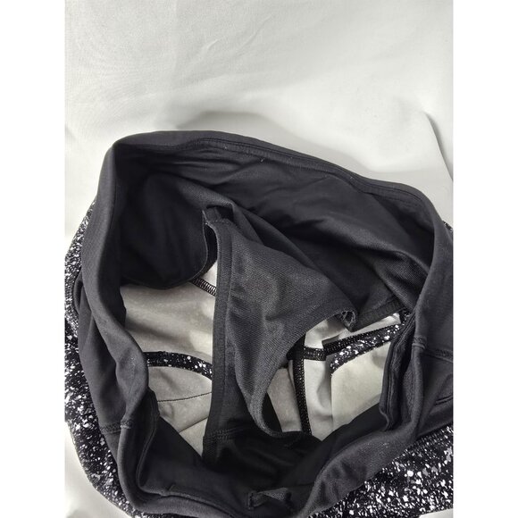 LULULEMON Run Times Short 4” WOMENS SZ 4 Mini Splatter White Black MEDIUM RISE - Picture 4 of 9